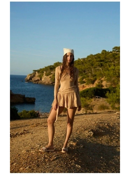 Free People Dresses & Skirts - Free People Free-Est Lexi Drop-Waist Mini Dress Long Sleeve Beach Sz M & L